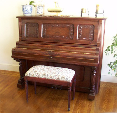 This piano had been painted pink!