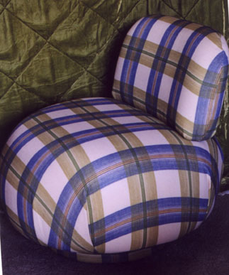 plaid chair